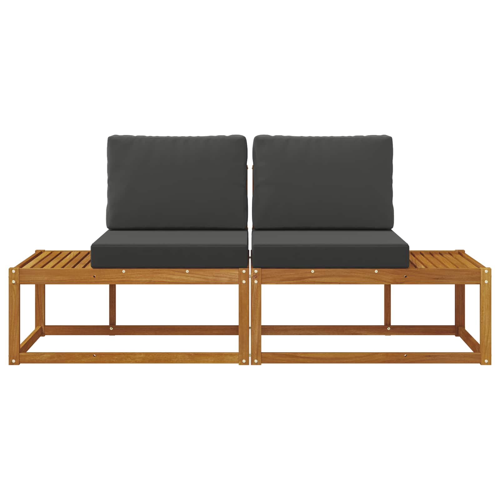 Buiten Eind Sofa met kussen 2 Stuk Natuurlijk en Antraciet