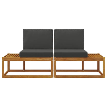 Buiten Eind Sofa met kussen 2 Stuk Natuurlijk en Antraciet