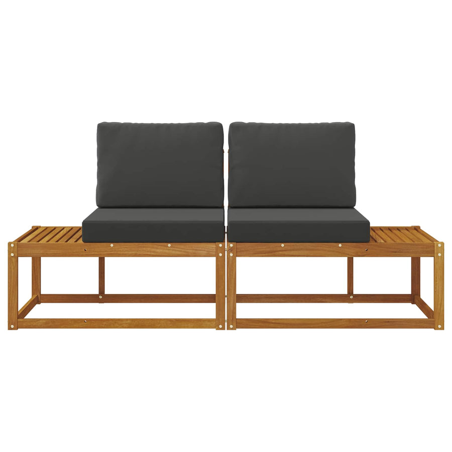 Buiten Eind Sofa met kussen 2 Stuk Natuurlijk en Antraciet