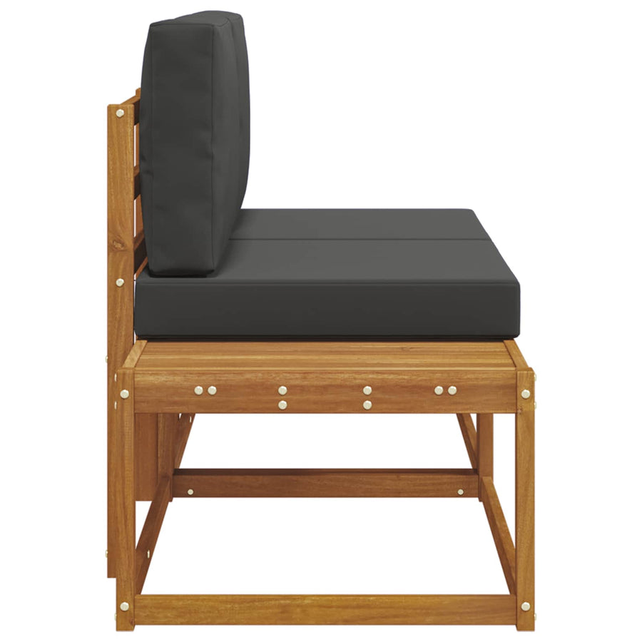 Buiten Eind Sofa met kussen 2 Stuk Natuurlijk en Antraciet