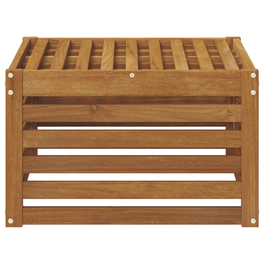 Buiten Voetenbank Massief Acaciahout Naturel 59 x 59 x 37 cm