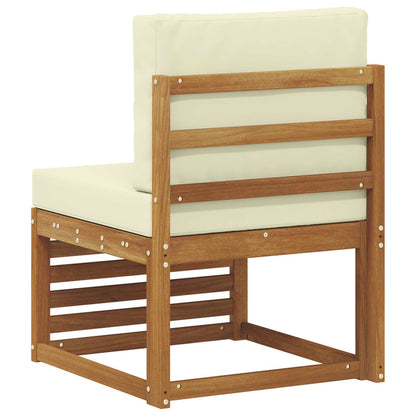 Buiten Midden Sofa Massief Acaciahout Naturel Natuurlijk en crème