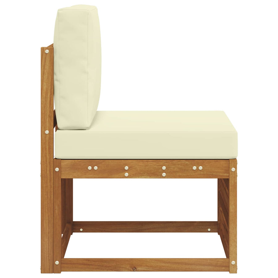 Buiten Midden Sofa Massief Acaciahout Naturel Natuurlijk en crème