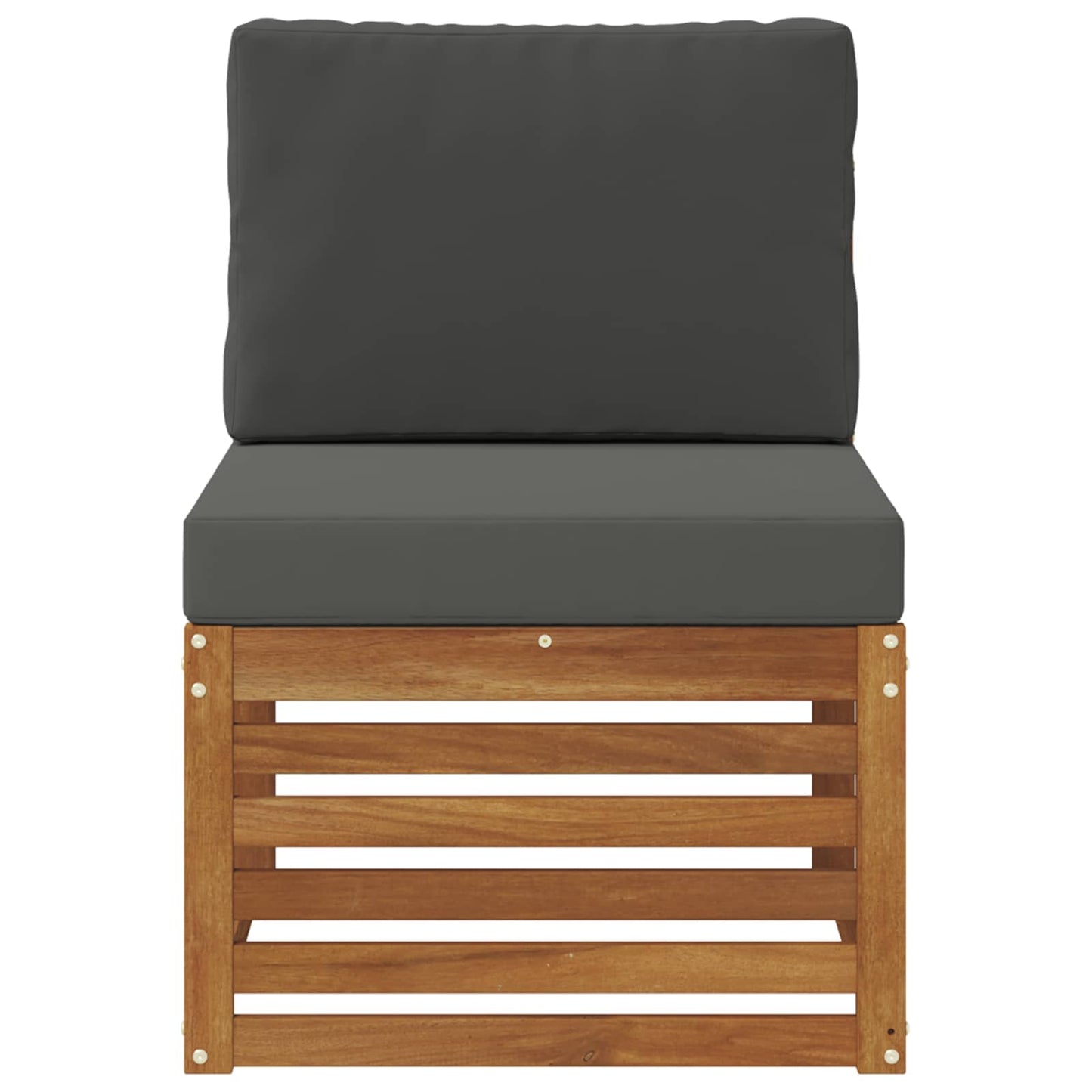 Buiten Midden Sofa Massief Acaciahout Naturel Natuurlijk en antraciet