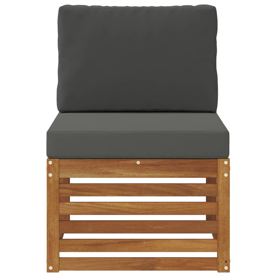 Buiten Midden Sofa Massief Acaciahout Naturel Natuurlijk en antraciet