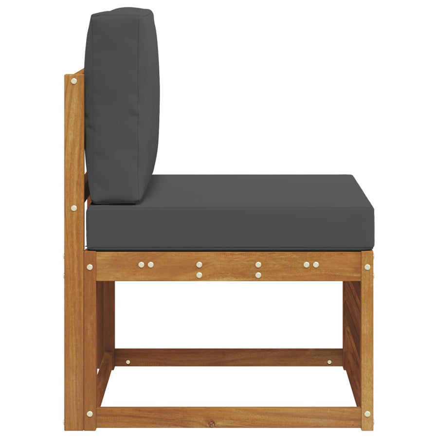 Buiten Midden Sofa Massief Acaciahout Naturel Natuurlijk en antraciet