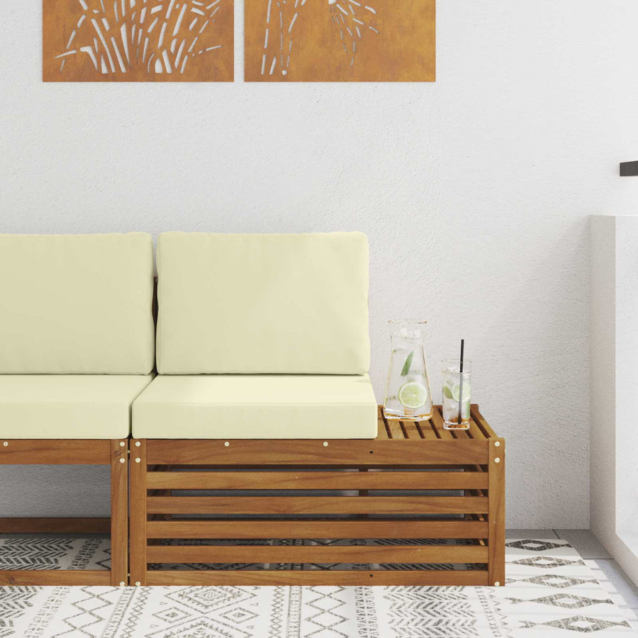 Buiten Eindbank Naturel 91 x 63 x 73 cm Massief Acaciahout