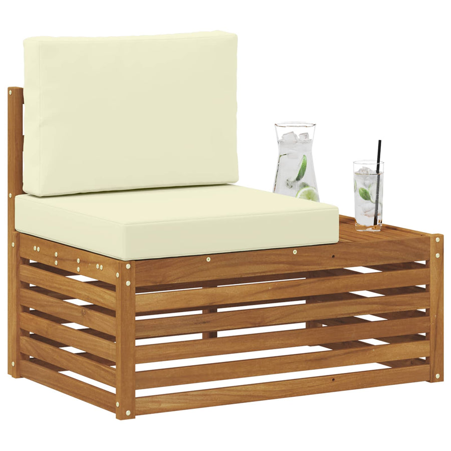 Buiten Eindbank Naturel 91 x 63 x 73 cm Massief Acaciahout