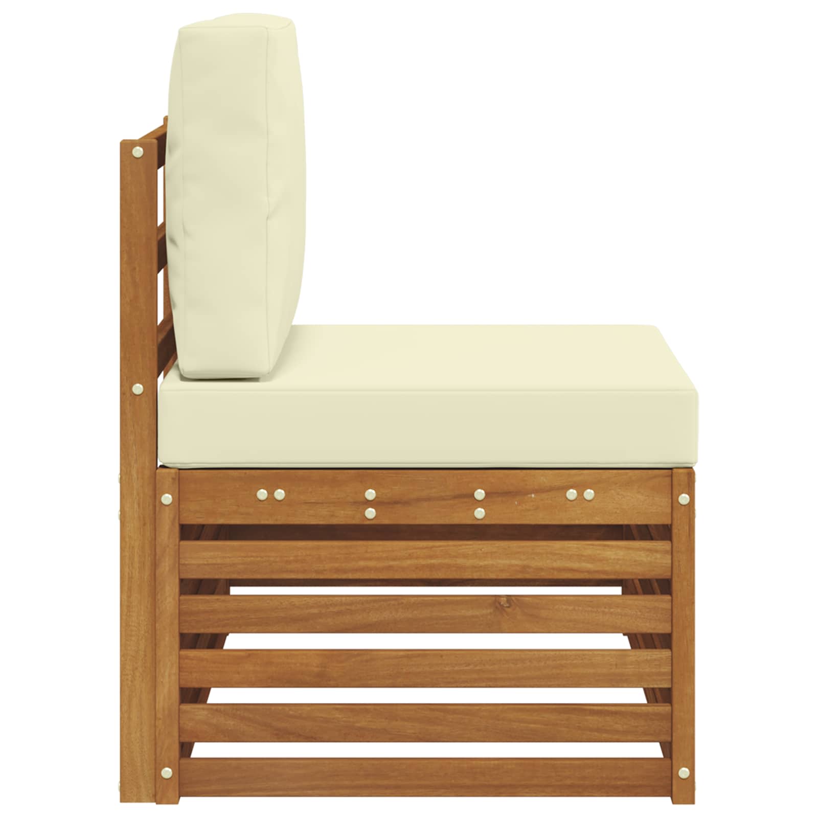 Buiten Eindbank Naturel 91 x 63 x 73 cm Massief Acaciahout