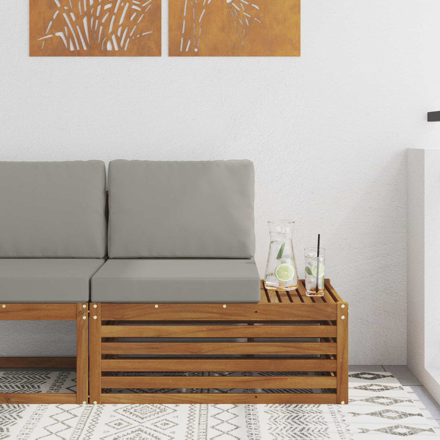 Buiten Eindbank Naturel 91 x 63 x 73 cm Massief Acaciahout