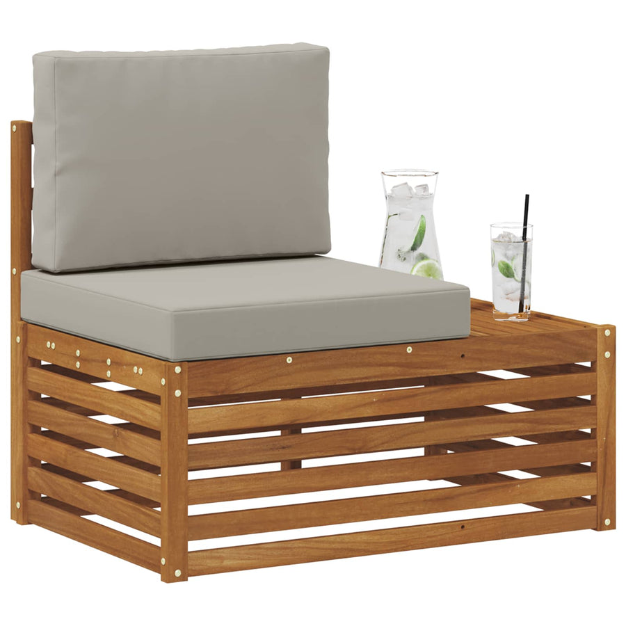 Buiten Eindbank Naturel 91 x 63 x 73 cm Massief Acaciahout