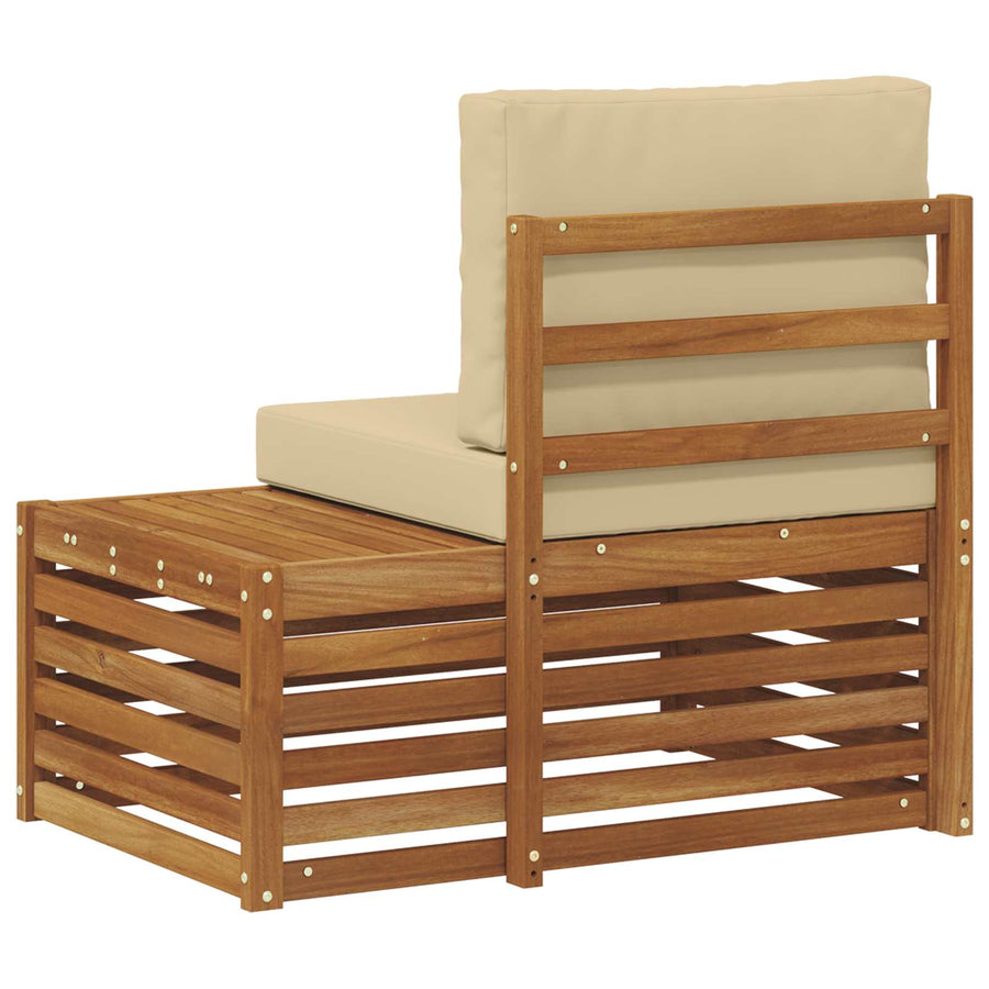 Buiten Eindbank Naturel 91 x 63 x 73 cm Massief Acaciahout