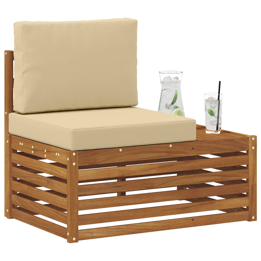 Buiten Eindbank Naturel 91 x 63 x 73 cm Massief Acaciahout