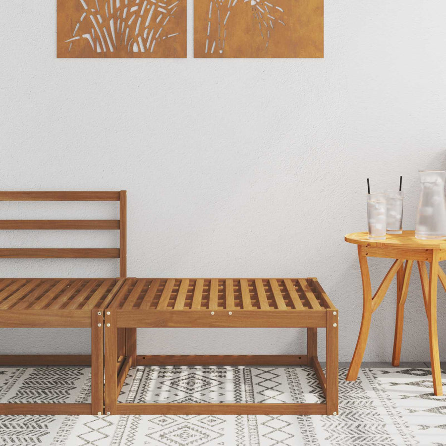 Buiten Voetenbank Massief Acaciahout Naturel 79 x 79 x 37 cm