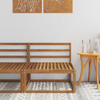 Outdoor Center Sofa Solid Acacia Wood Natural 79 x 83 x 73 cm