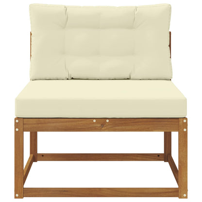 Buiten Midden Sofa Massief Acaciahout Naturel Natuurlijk en crème