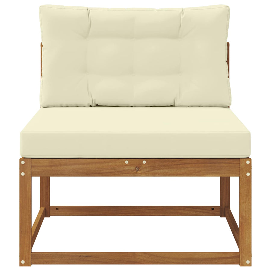 Buiten Midden Sofa Massief Acaciahout Naturel Natuurlijk en crème