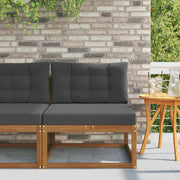 Midden sofa massief acaciahout 79x83x73 cm naturel antraciet