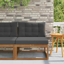 Buiten Midden Sofa Massief Acaciahout Naturel Natuurlijk en antraciet