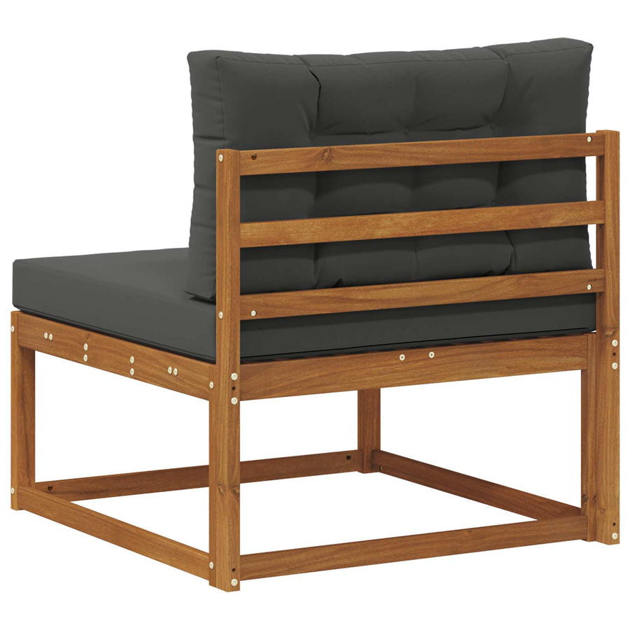 Buiten Midden Sofa Massief Acaciahout Naturel Natuurlijk en antraciet