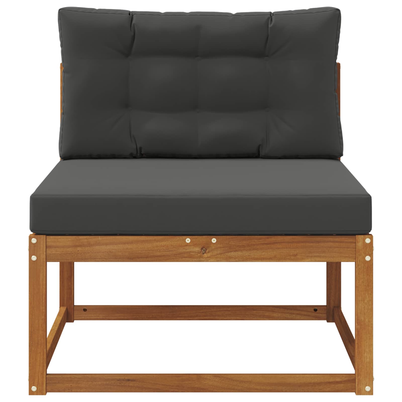 Buiten Midden Sofa Massief Acaciahout Naturel Natuurlijk en antraciet