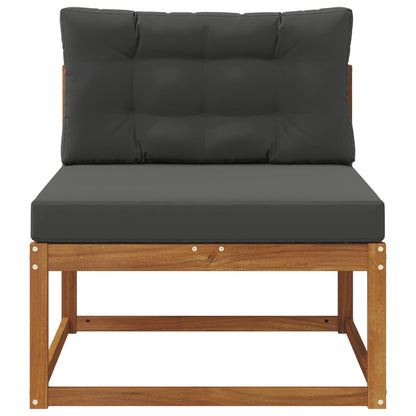 Buiten Midden Sofa Massief Acaciahout Naturel Natuurlijk en antraciet