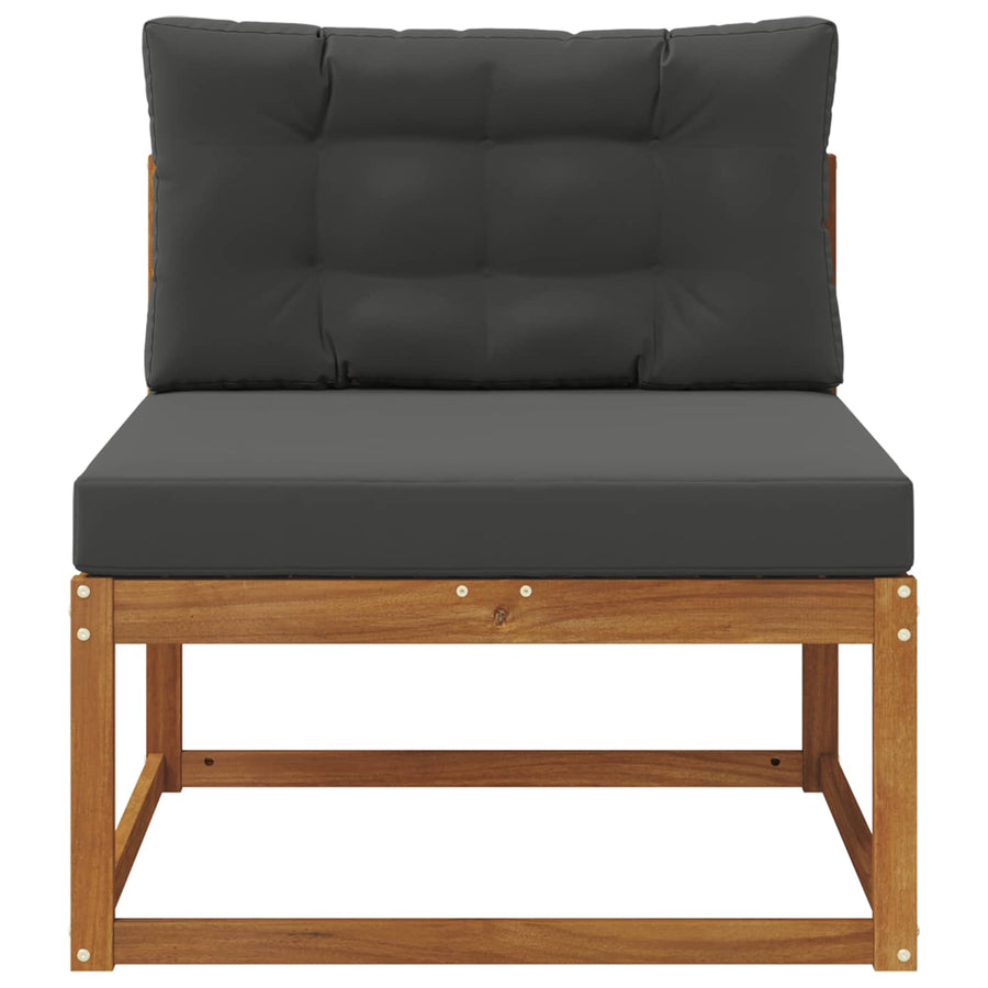 Buiten Midden Sofa Massief Acaciahout Naturel Natuurlijk en antraciet