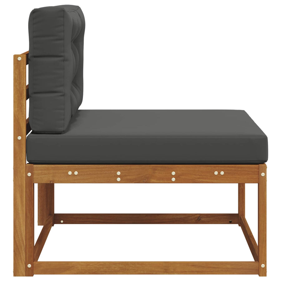 Buiten Midden Sofa Massief Acaciahout Naturel Natuurlijk en antraciet