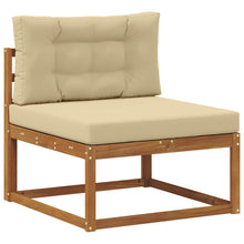 Buiten Midden Sofa Massief Acaciahout Naturel Natuurlijk en beige