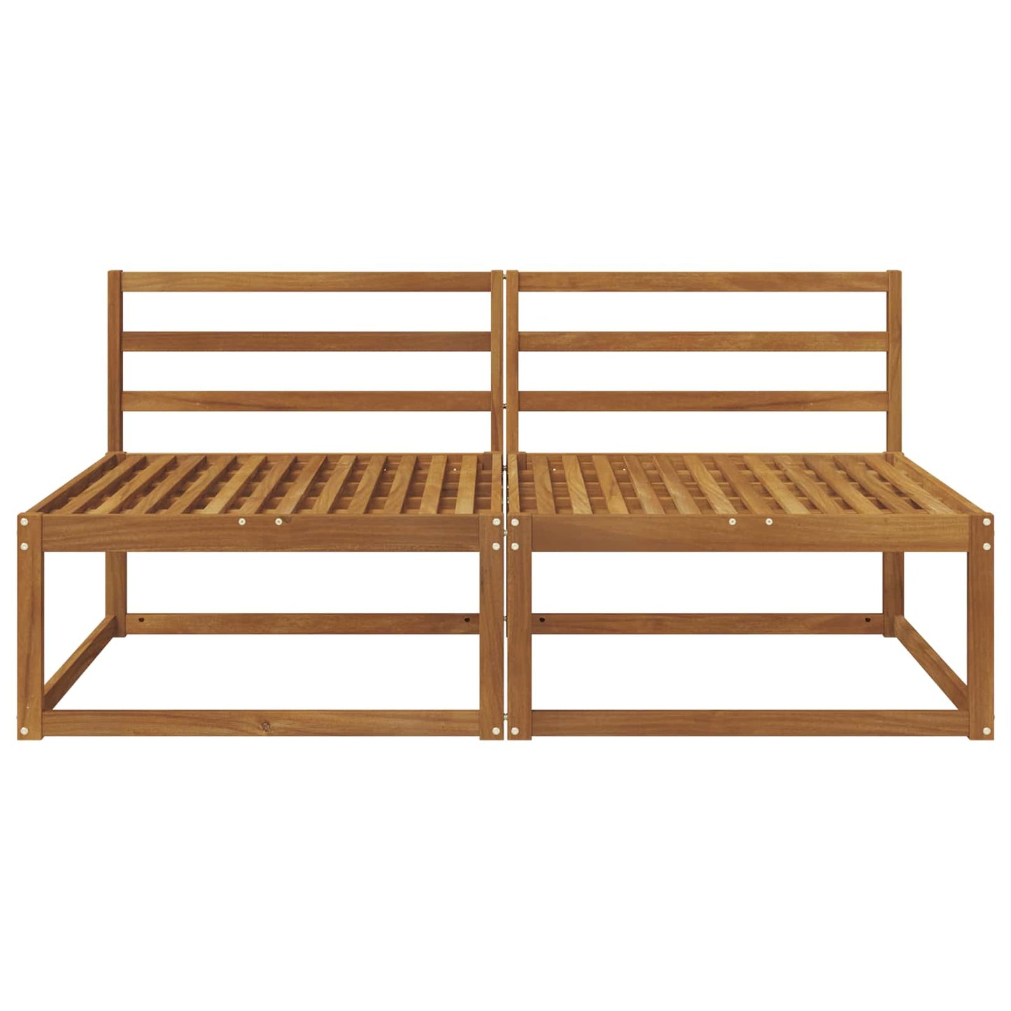 2 Stuk Buiten Midden Sofa Massief Acaciahout Naturel