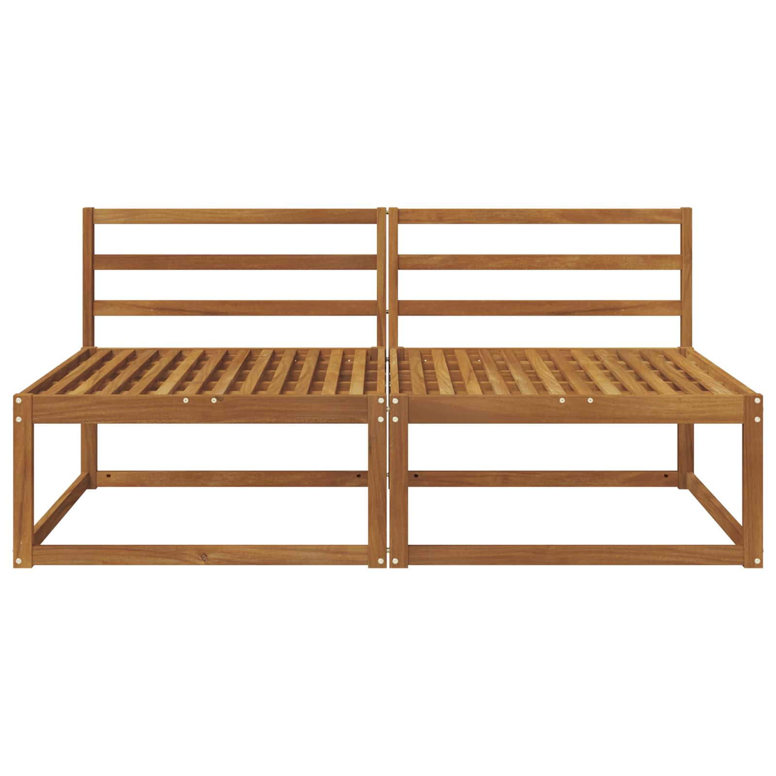 2 Stuk Buiten Midden Sofa Massief Acaciahout Naturel