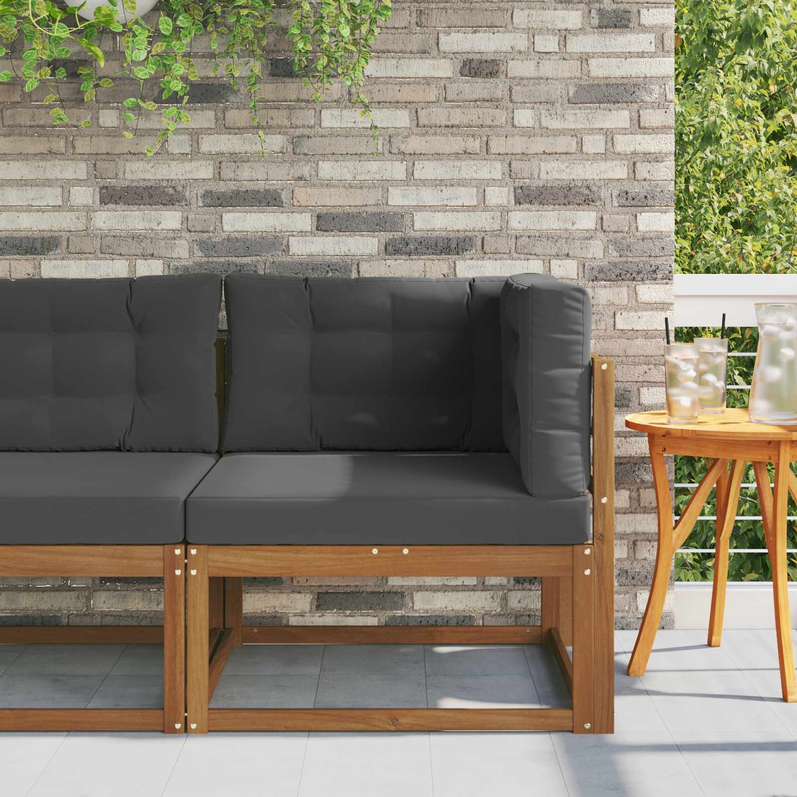 Outdoor Hoekbank Massief Acaciahout Naturel