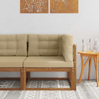 Outdoor Corner Sofa Solid Acacia Wood Natural