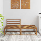 Sectional Sofa Units 2 Piece Natural Solid Acacia Wood