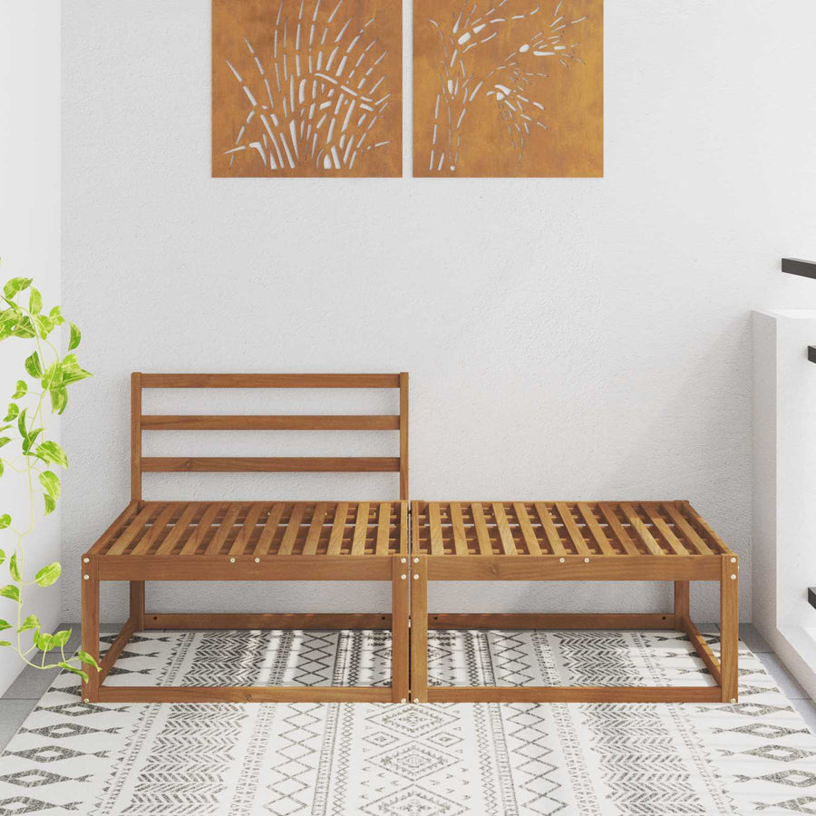 Sectie Sofa Eenheden 2 Stuk Naturel Massief Acaciahout