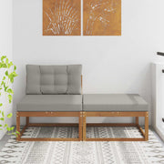 Modulaire bank massief acaciahout 158x83x73 cm naturel