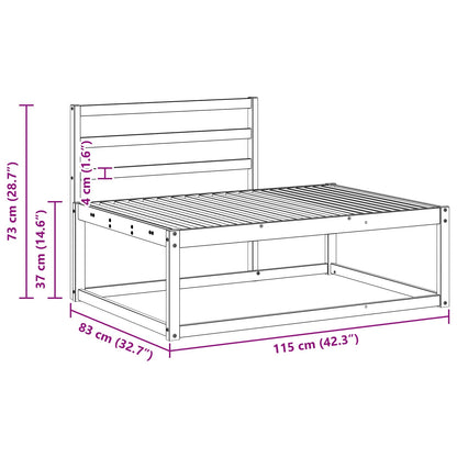 Buiten Eindbank Naturel 115 x 83 x 73 cm Massief Acaciahout