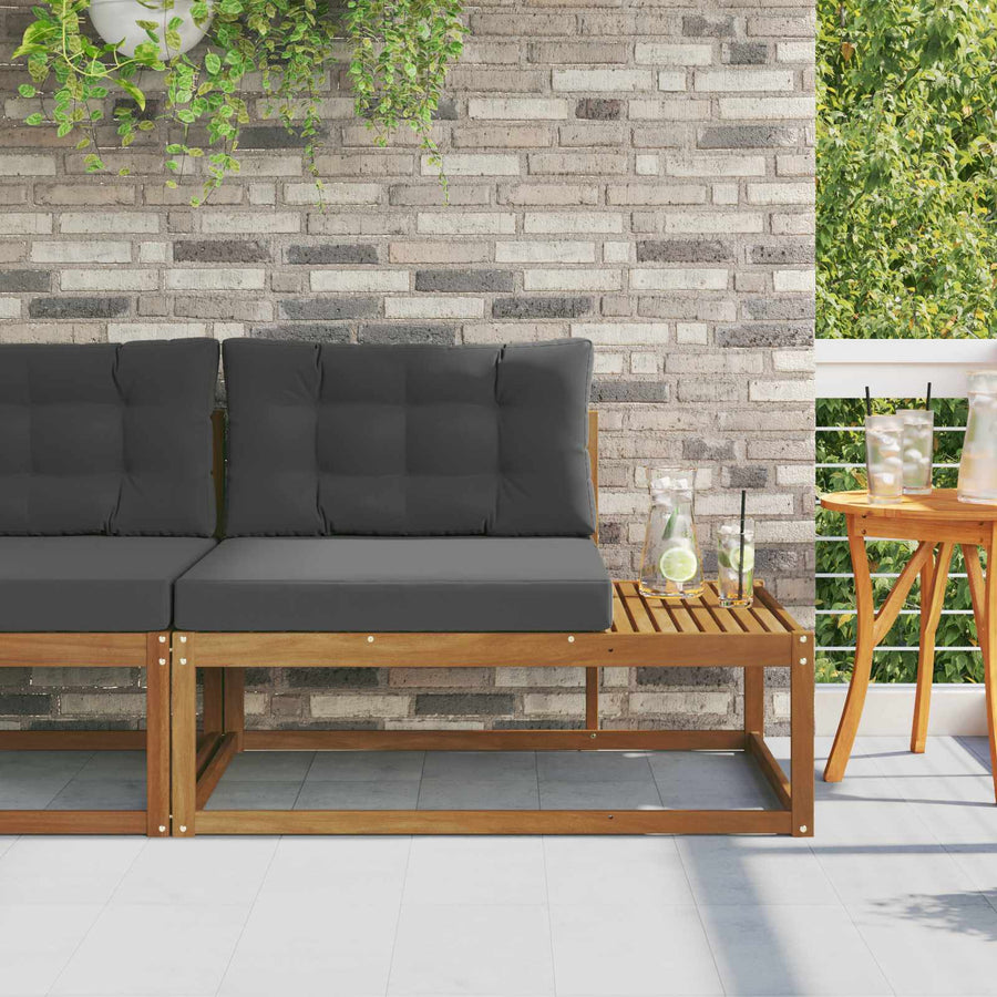 Buiten Eindbank Naturel 115 x 83 x 73 cm Massief Acaciahout
