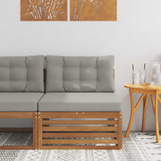 Modulaire tuinbank massief acaciahout naturel lichtgrijs