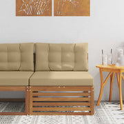 Modulaire tuinbank massief acaciahout naturel beige