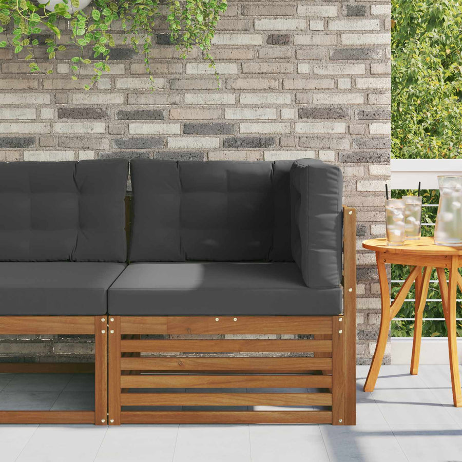 Outdoor Hoekbank Massief Acaciahout Naturel
