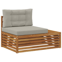 Buiten Eindbank met kussen 3 Stuk Naturel 115 x 83 x 73 cm