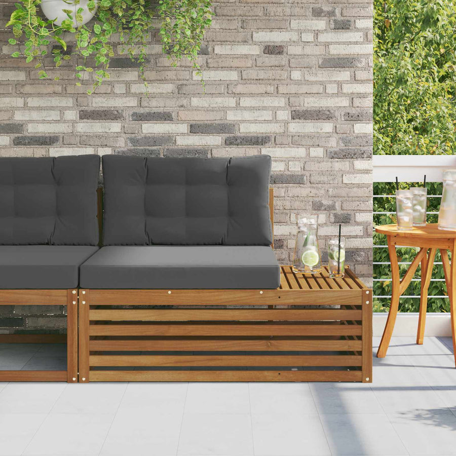 Buiten Eindbank Naturel 115 x 83 x 73 cm Massief Acaciahout