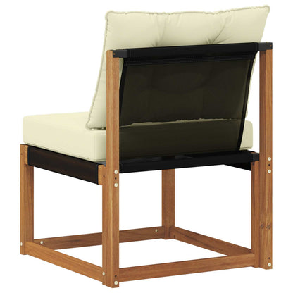 Buitenzitmiddelsofa Massief acaciahout en textilene stof