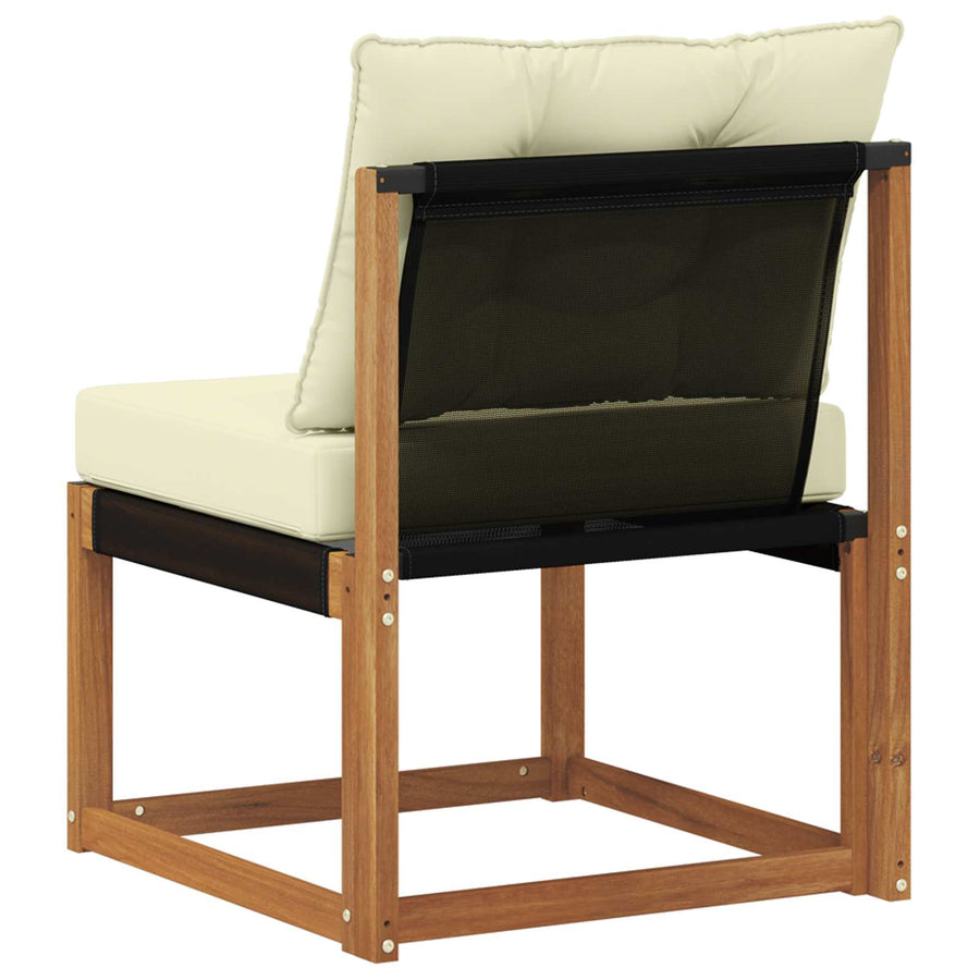Buitenzitmiddelsofa Massief acaciahout en textilene stof