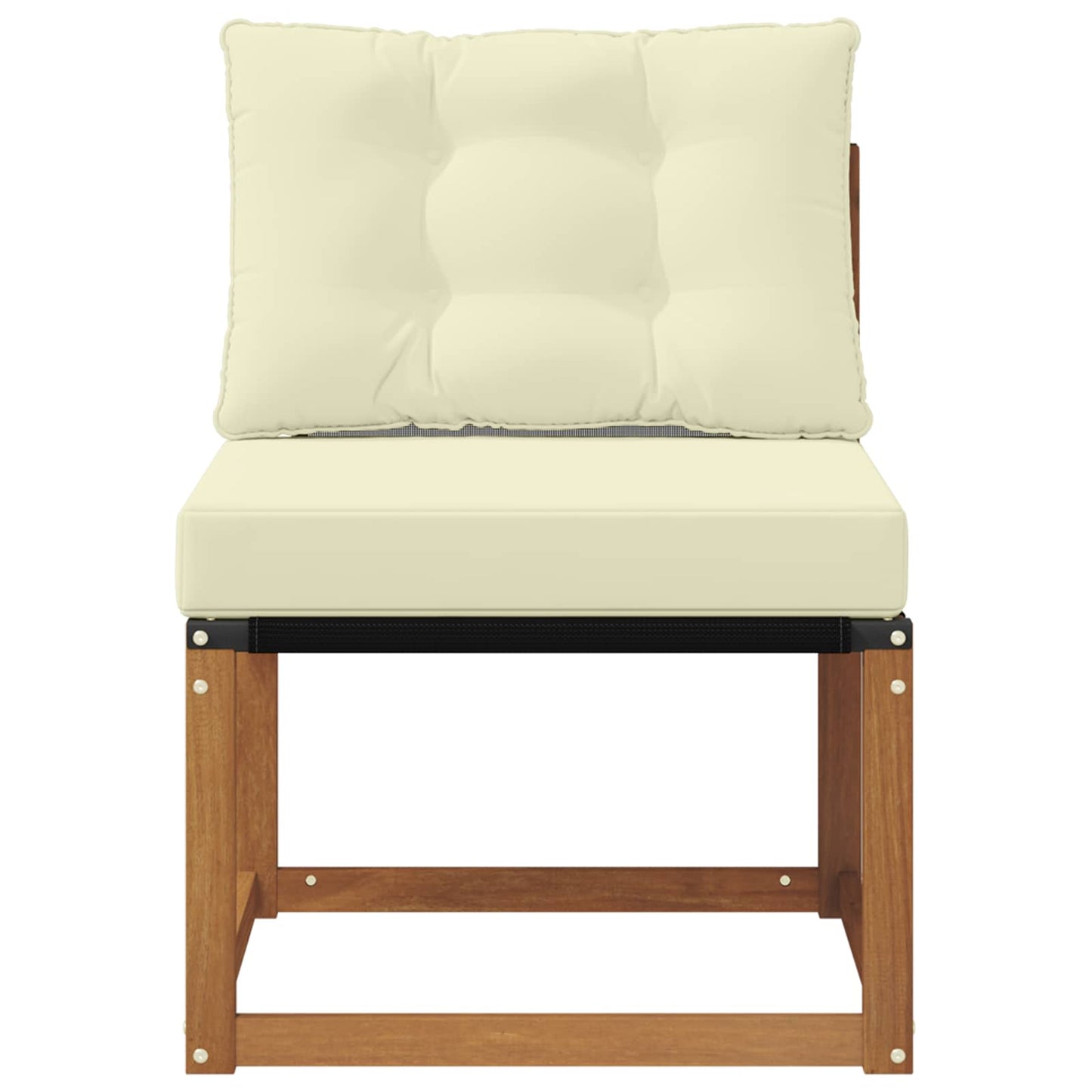 Buitenzitmiddelsofa Massief acaciahout en textilene stof