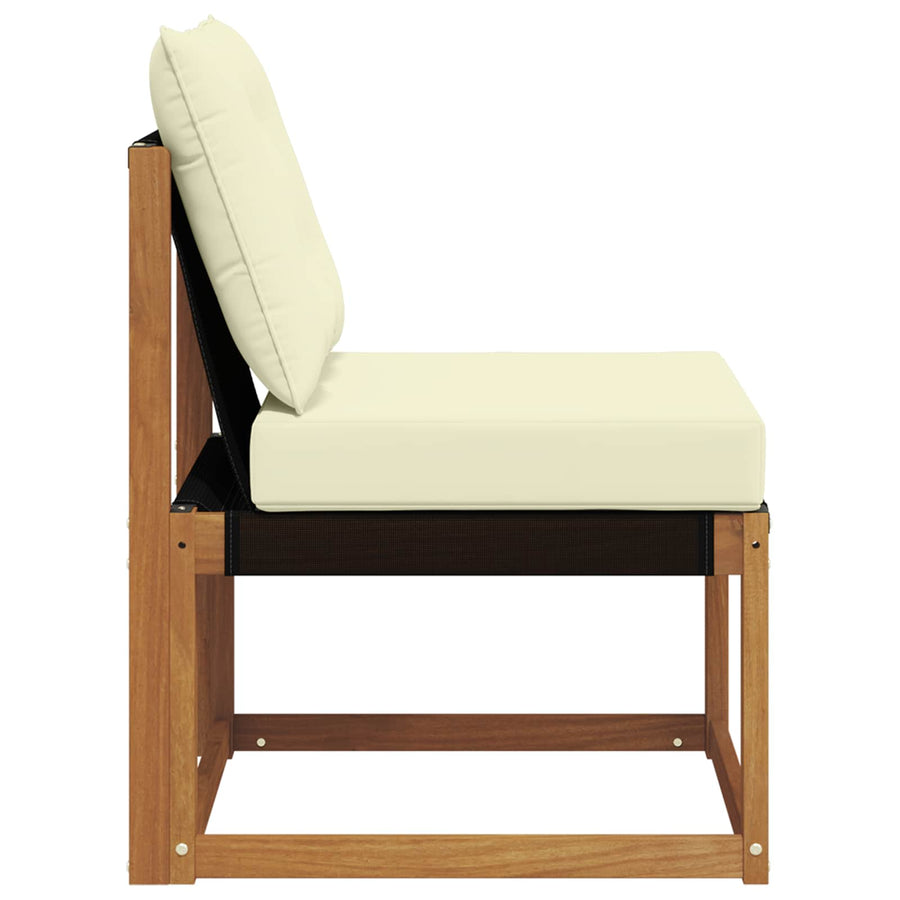 Buitenzitmiddelsofa Massief acaciahout en textilene stof