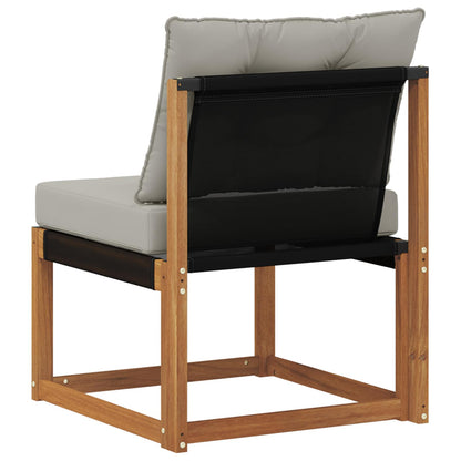 Buitenzitmiddelsofa Massief acaciahout en textilene stof