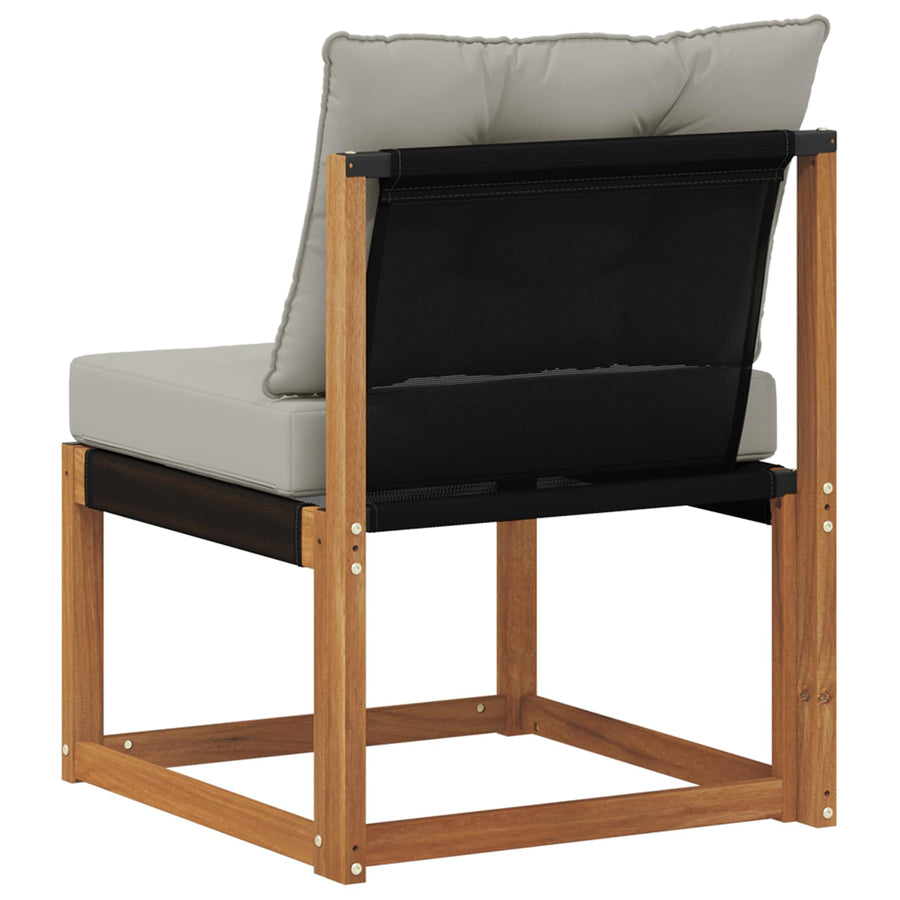 Buitenzitmiddelsofa Massief acaciahout en textilene stof