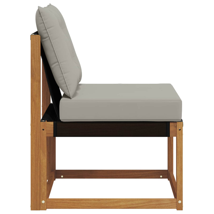 Buitenzitmiddelsofa Massief acaciahout en textilene stof